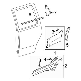 Mazda OE - Rear Door - Exterior Trim (DX)