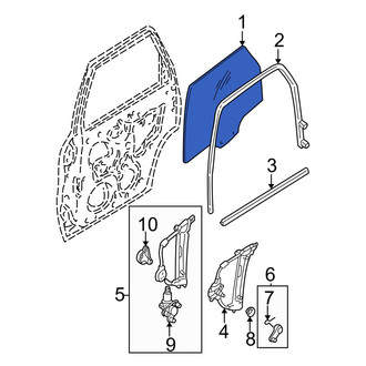 Mazda OE - Front Left Door Glass
