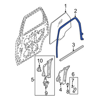 Mazda OE - Rear Left Window Channel