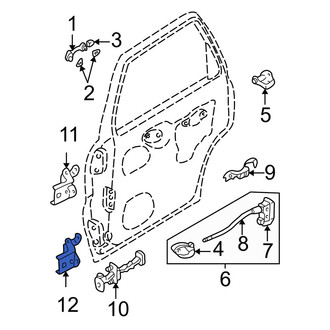 Mazda OE - Rear Left Lower Door Hinge