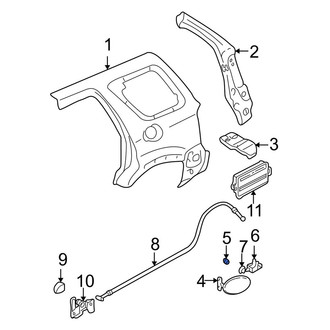 Mazda OE - Fuel Door Bumper