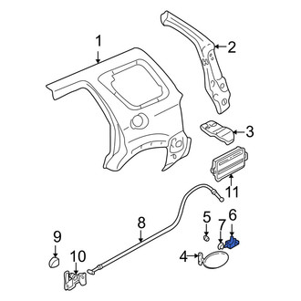 Mazda OE - Rear Fuel Door Latch