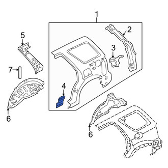 Mazda OE - Rear Quarter Panel Reinforcement Bracket