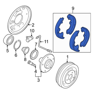Mazda OE - Rear Drum Brake Shoe