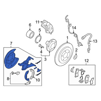Mazda OE - Rear Right Brake Backing Plate