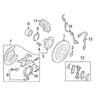 Mazda OE - Rear Suspension - Brake Components (4WD)