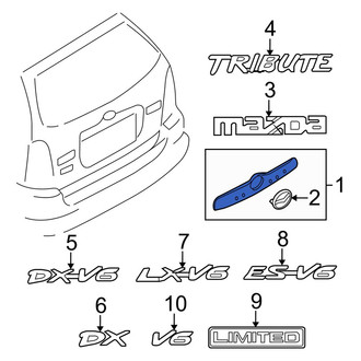 Mazda OE - Rear Tailgate Molding