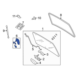 Mazda OE - Rear Left Liftgate Glass Hinge