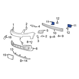 Mazda OE - Front Left Bumper Impact Bar Bracket