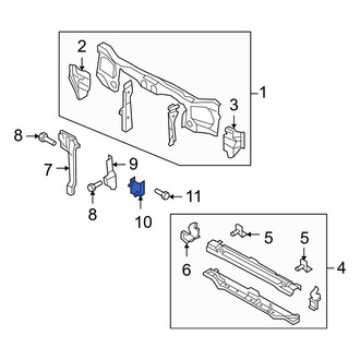 Mazda OE - Front Left Bumper Impact Bar Bracket