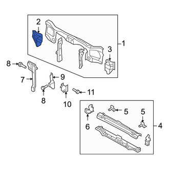 Mazda OE - Front Right Radiator Support Side Panel