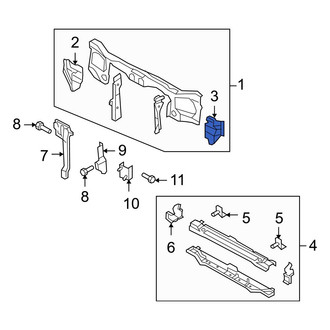 Mazda OE - Front Left Radiator Support Side Panel