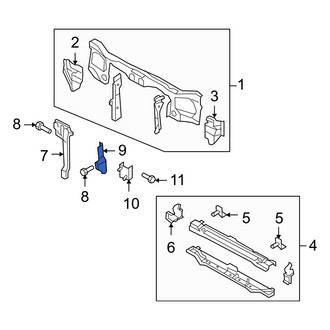 Mazda OE - Front Left Tow Hook Bracket