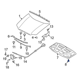 Mazda OE - Hood Insulation Pad Clip