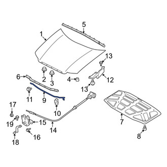 Mazda OE - Front Hood & Trunk Prop Rod