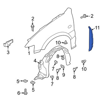 Mazda OE - Right Fender Seal
