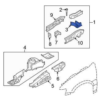 Mazda OE - Front Right Floor Pan Reinforcement