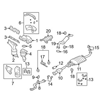 Mazda OE - Exhaust System - Exhaust Components (3.0L)