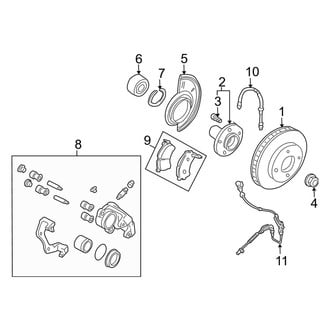 Mazda OE - Front Suspension - Brake Components