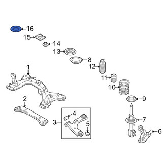 Mazda OE - Front Right Suspension Strut Mount Support Ring