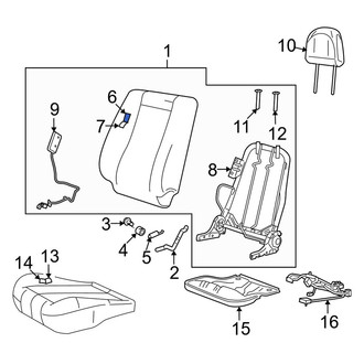 Mazda OE - Front Left Seat Back Cushion