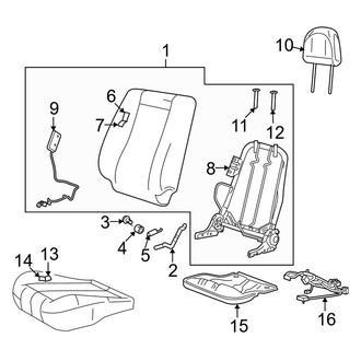 Mazda OE - Seats & Tracks - Front Seat Components (W/O Leather)