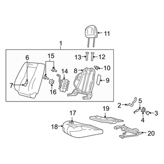 Mazda OE - Seats & Tracks - Front Seat Components (With Leather)