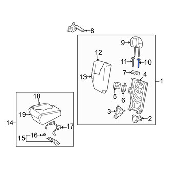 Mazda OE - Front Headrest Guide
