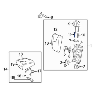 Mazda OE - Rear Right Headrest Guide