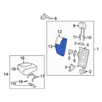 Mazda OE - Rear Right Seat Back Cushion Cover
