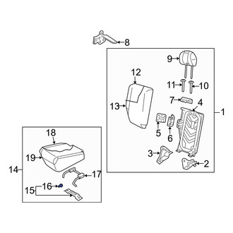 Mazda OE - Rear Right Seat Hinge Clip