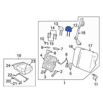 Mazda OE - Rear Left Headrest