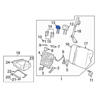 Mazda OE - Rear Center Headrest