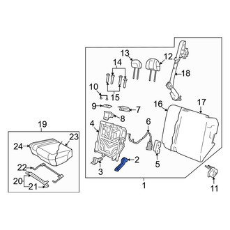 Mazda OE - Left Outer Seat Hinge