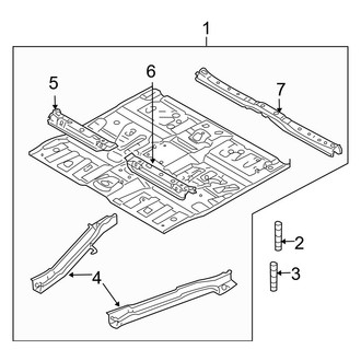 Mazda OE - Pillars, Rocker & Floor - Floor & Rails
