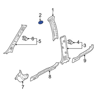 Mazda OE - Upper Body B-Pillar Trim Panel Cap