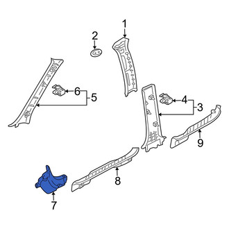 Mazda OE - Left Kick Panel Trim