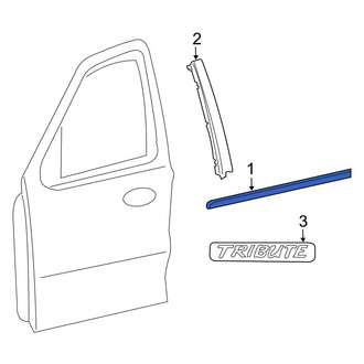 Mazda OE - Front Right Door Window Belt Weatherstrip