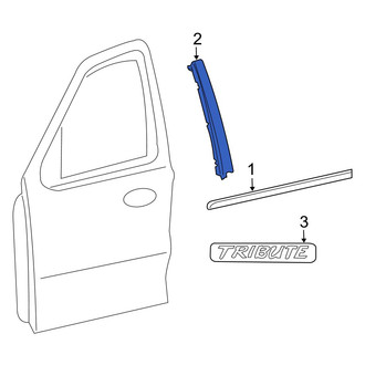 Mazda OE - Front Right Door Reveal Molding