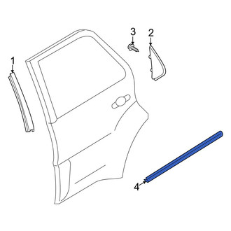 Mazda OE - Rear Left Door Window Belt Weatherstrip