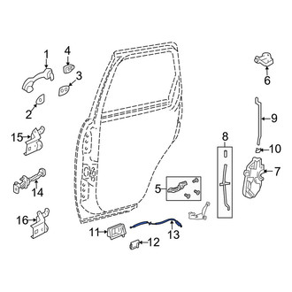 Mazda OE - Rear Door Latch Cable
