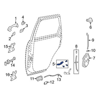 Mazda OE - Rear Right Exterior Door Handle Base