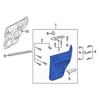 Mazda OE - Rear Left Inner Door Interior Trim Panel