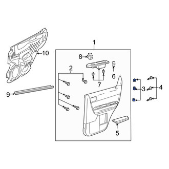 Mazda OE - Rear Door Interior Trim Panel Nut