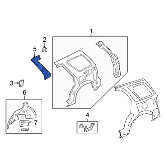 Mazda OE - Left Body C-Pillar Reinforcement