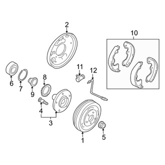 Mazda OE - Rear Suspension - Brake Components (FWD)
