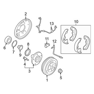 Mazda OE - Rear Suspension - Brake Components (4WD)
