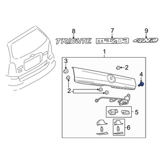 Mazda OE - Liftgate Finish Panel Bolt