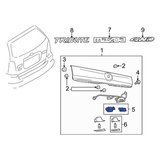 Mazda OE - Rear License Plate Light Assembly