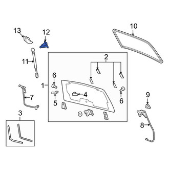 Mazda OE - Right Back Glass Lift Support Bracket